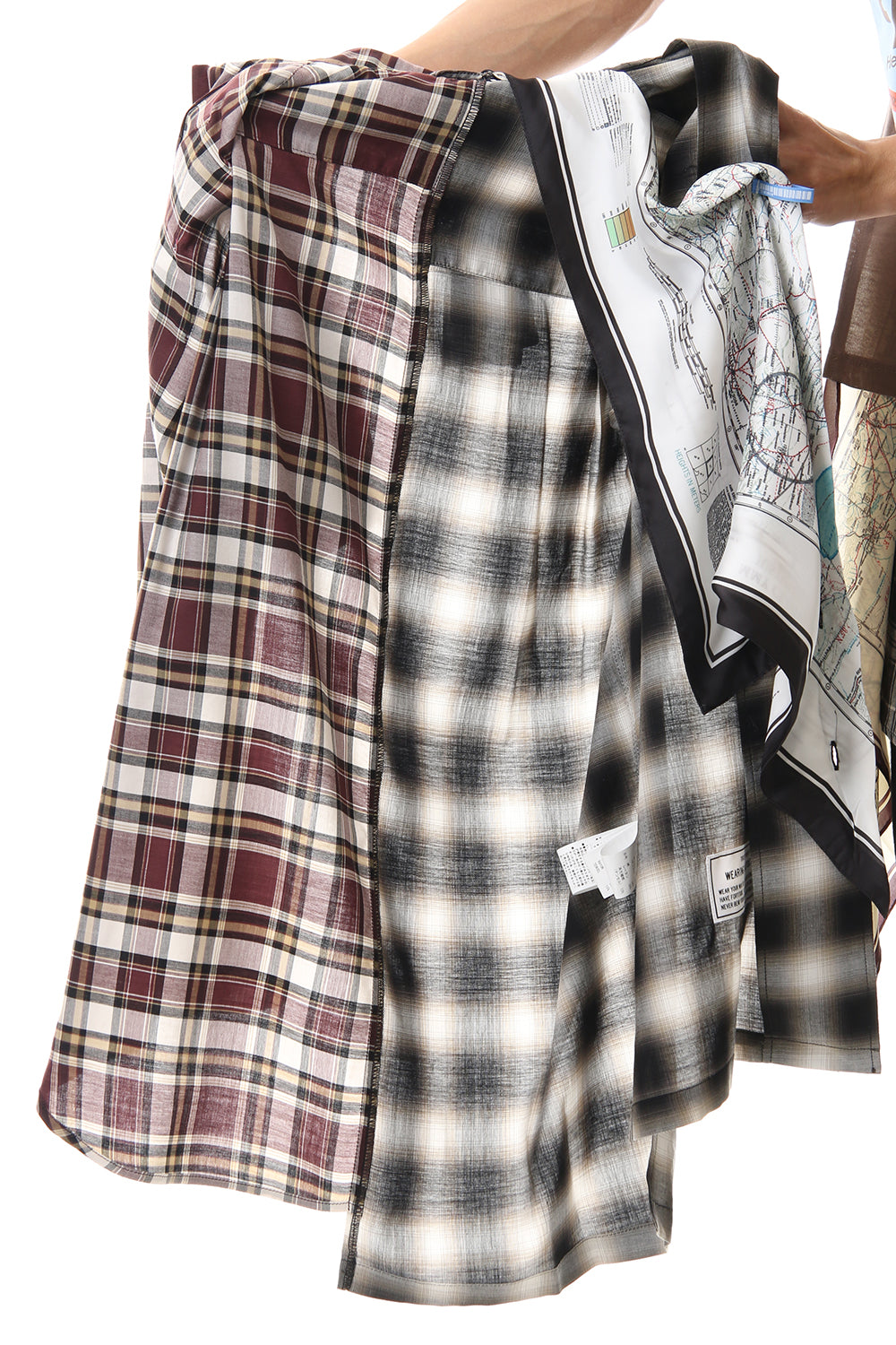 Mix Pattern H/S Shirts Black