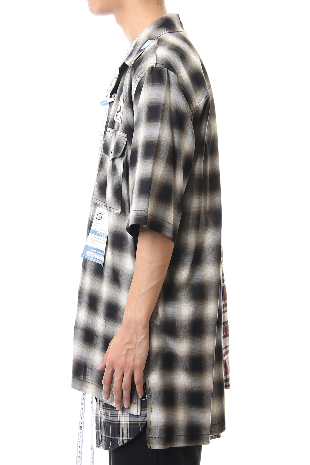 Mix Pattern H/S Shirts Black