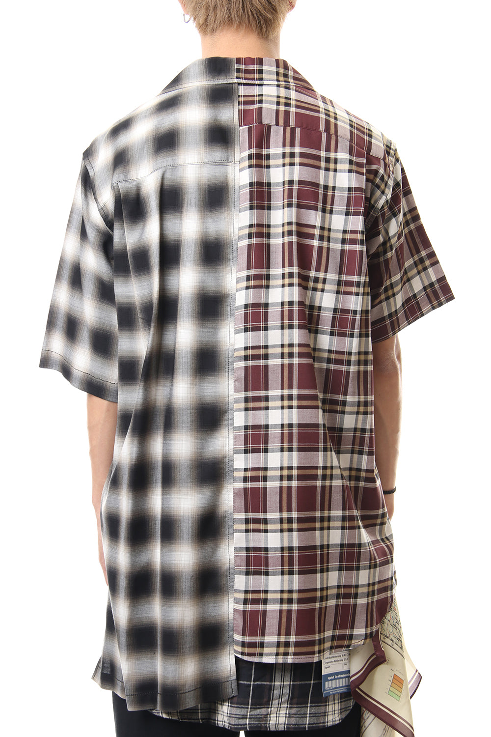 Mix Pattern H/S Shirts Black