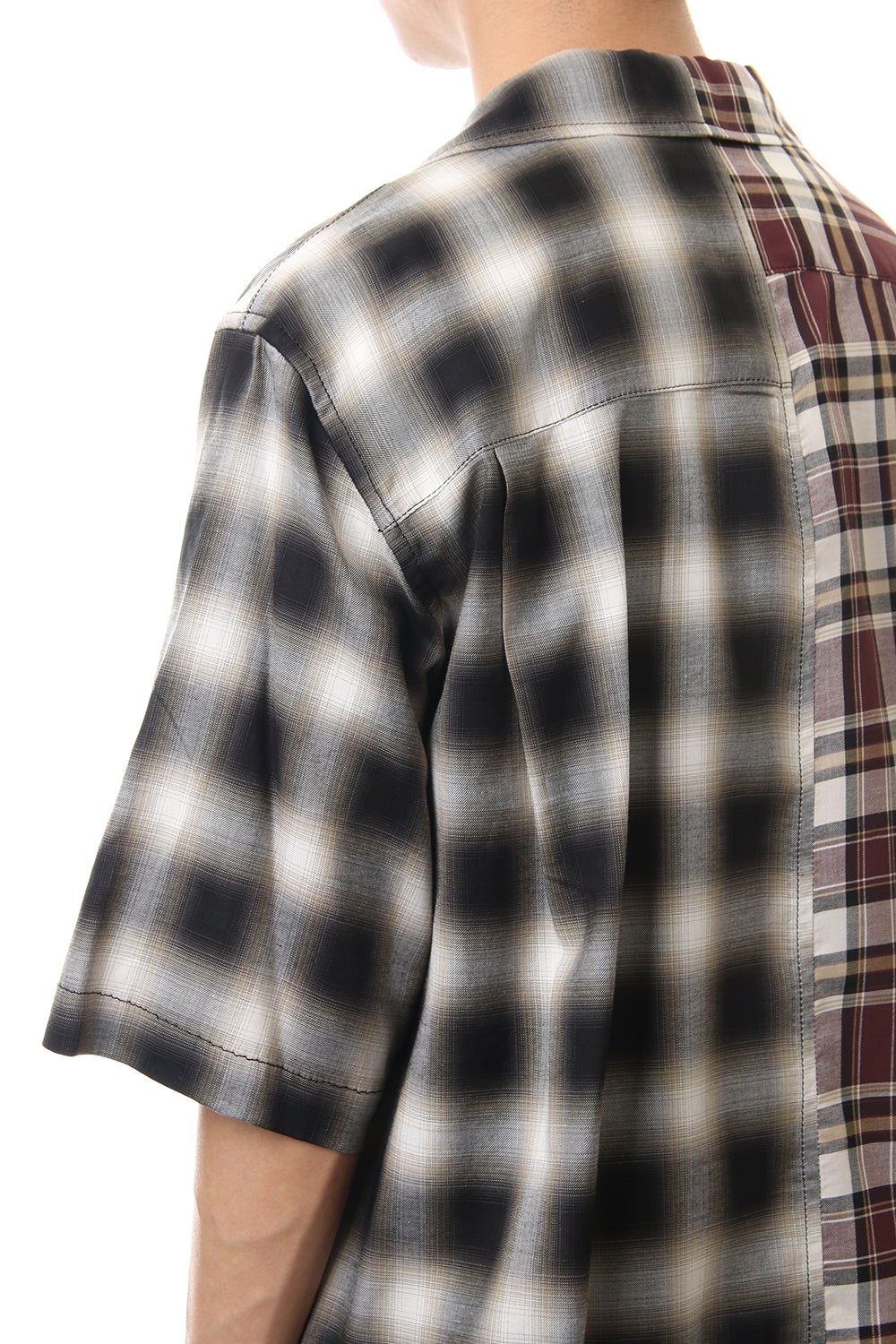 Mix Pattern H/S Shirts Black