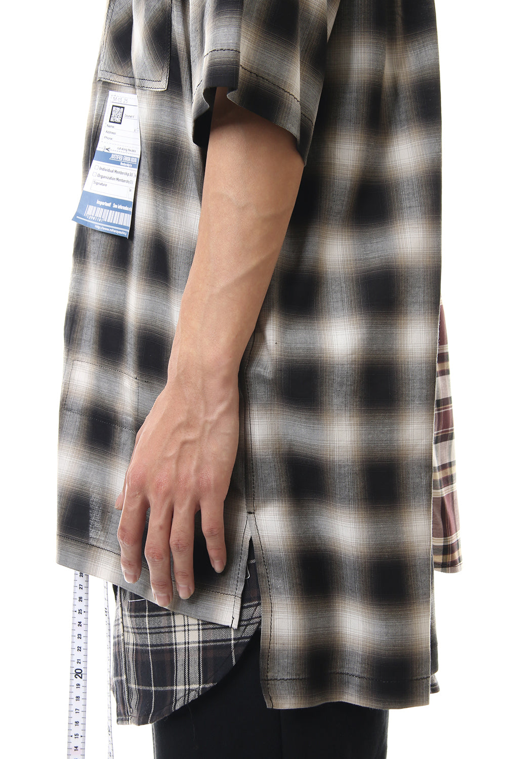 Mix Pattern H/S Shirts Black