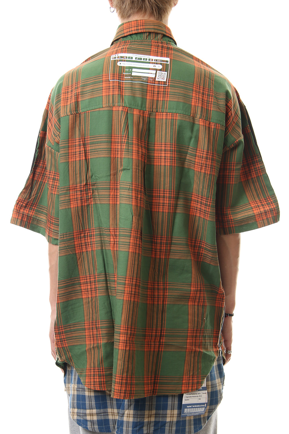 Shirt Docking Zip Slit T-shirt Black