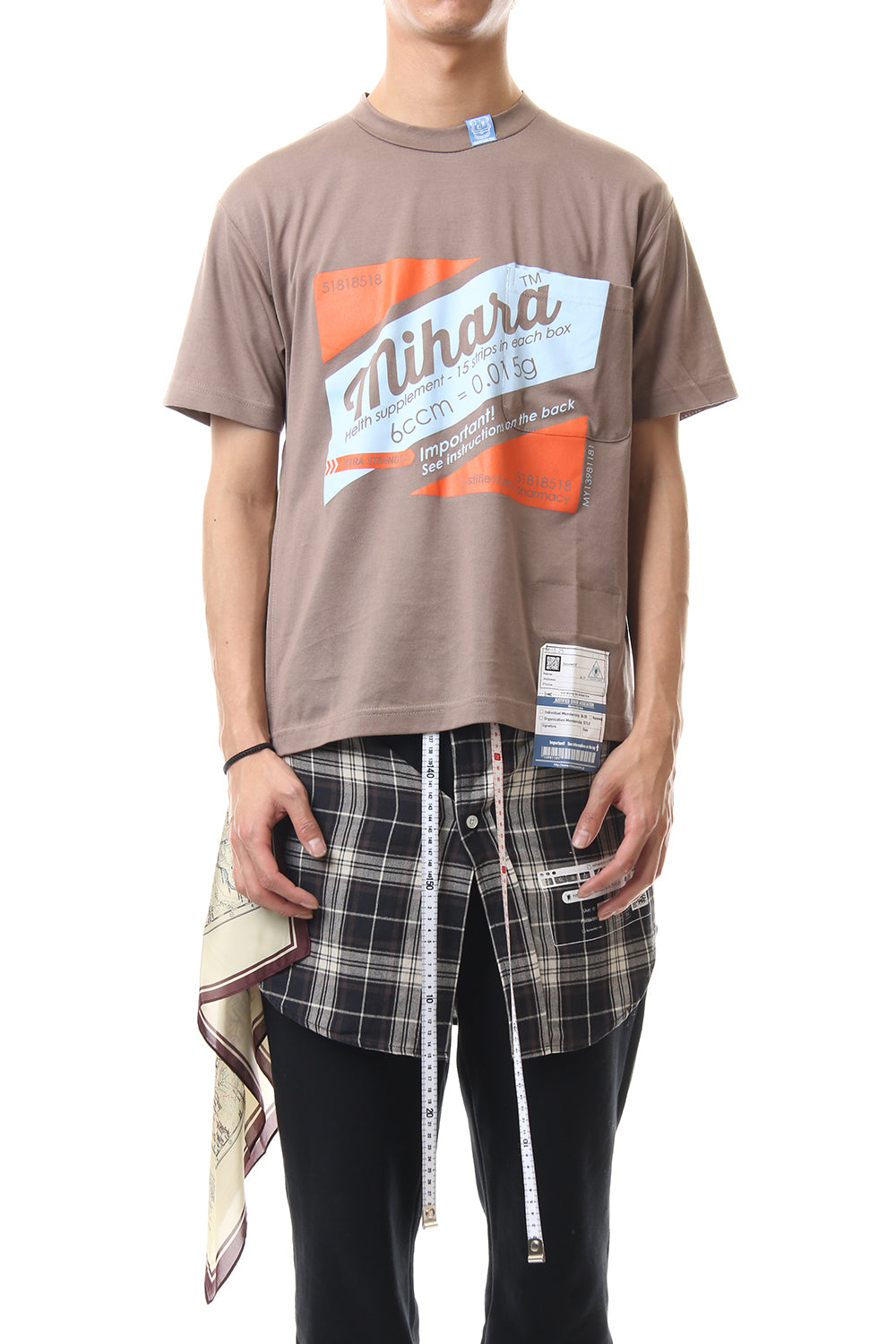 Scarf T-shirt Brown
