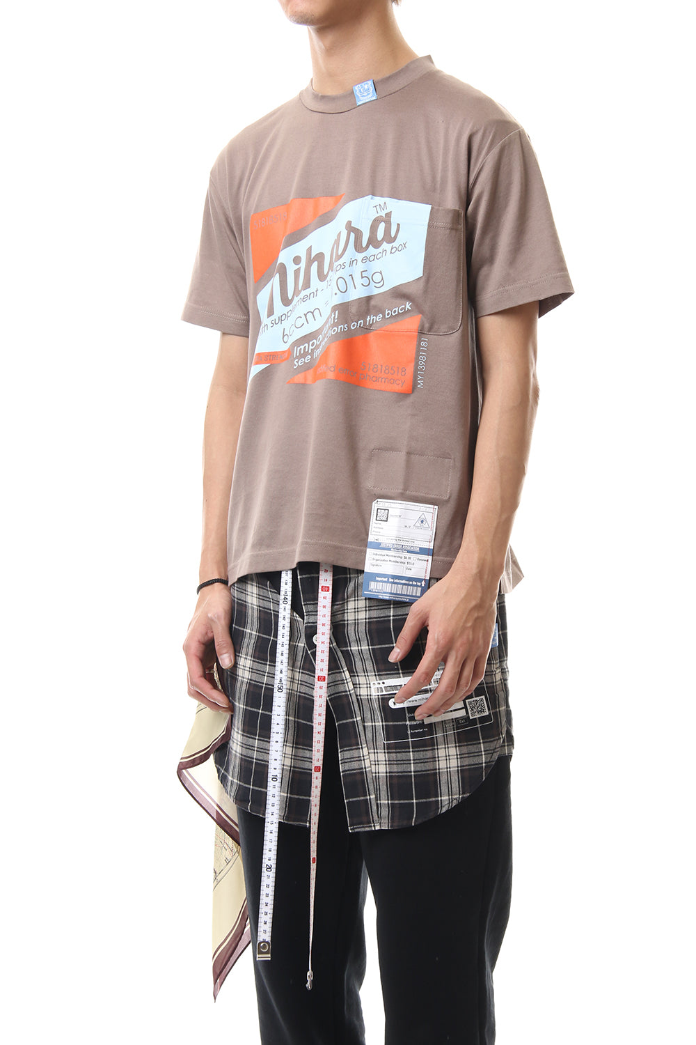 Scarf T-shirt Brown