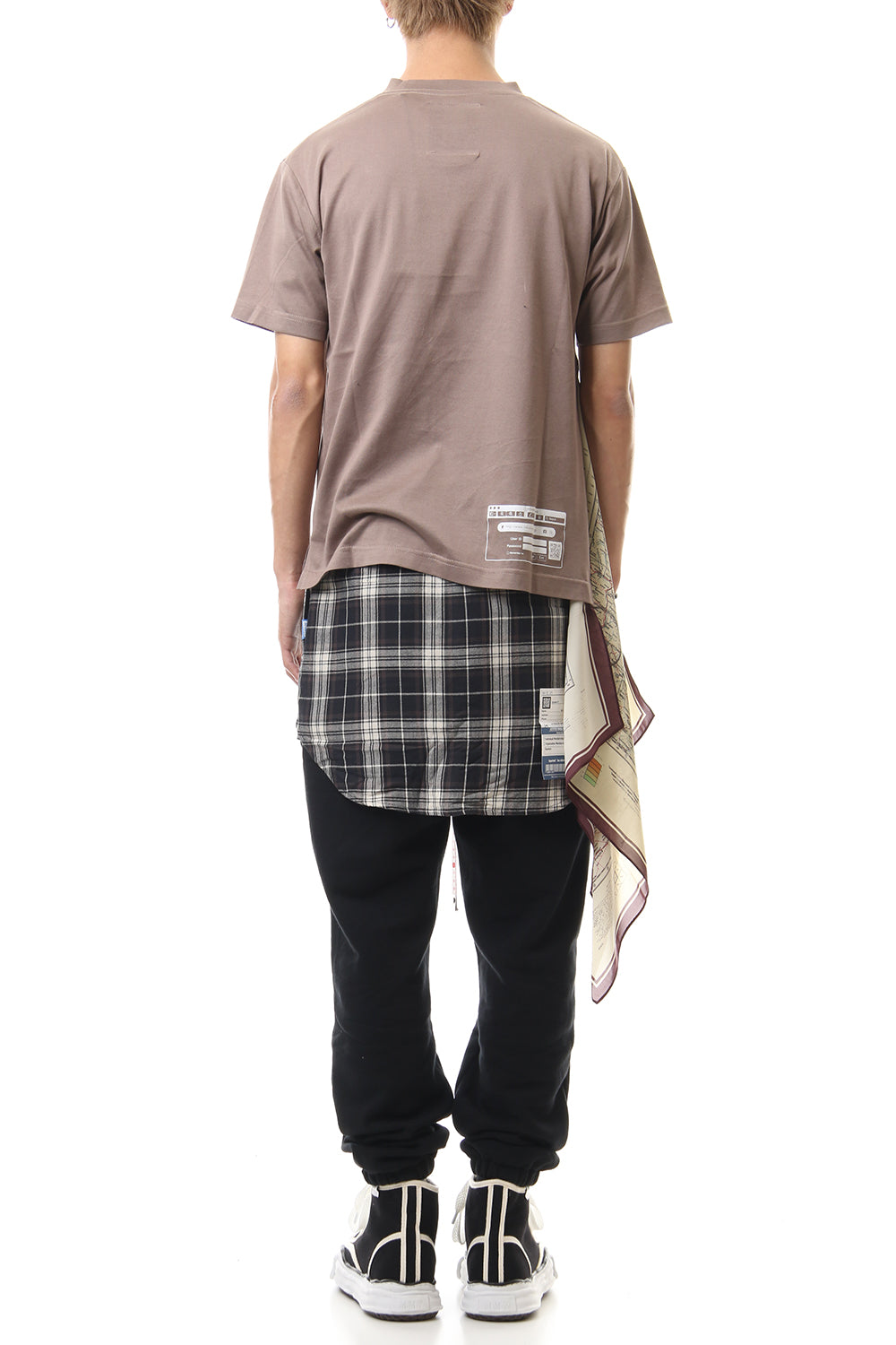 Scarf T-shirt Brown