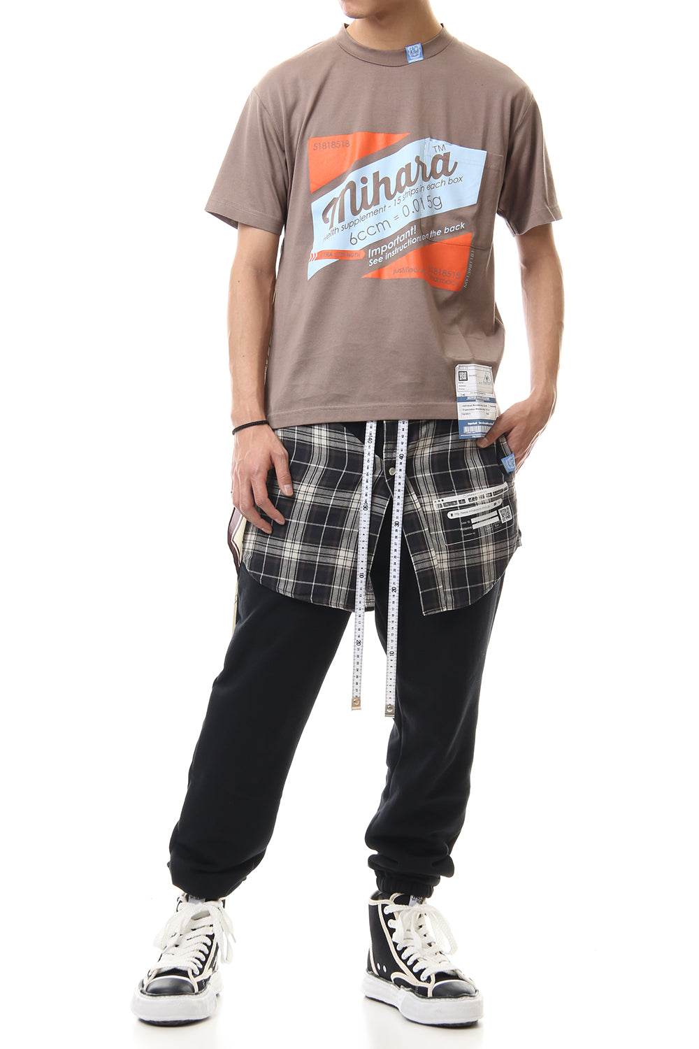 Scarf T-shirt Brown