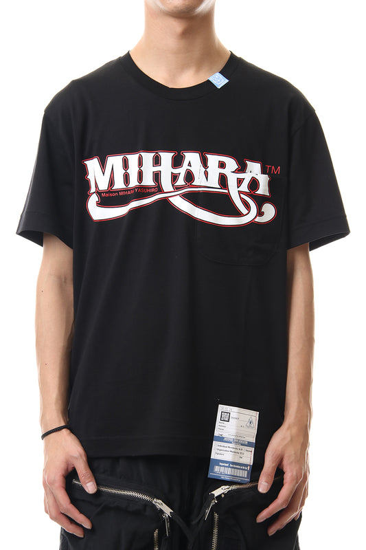 MIHARA Printed T-shirt Black
