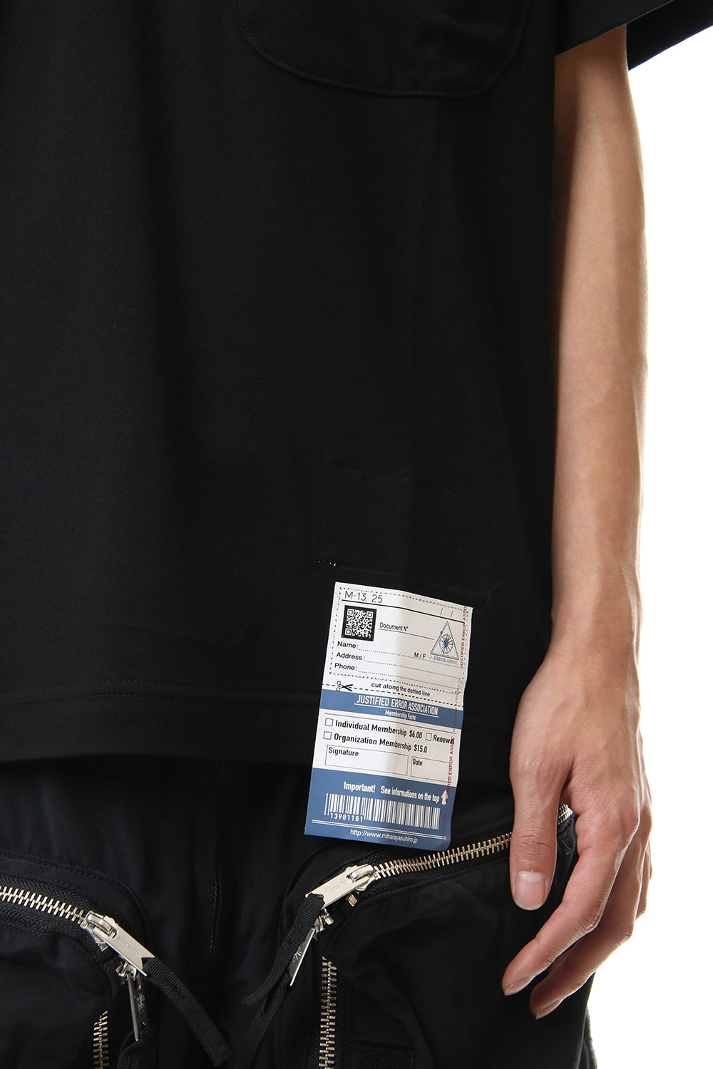 MIHARA Printed T-shirt Black