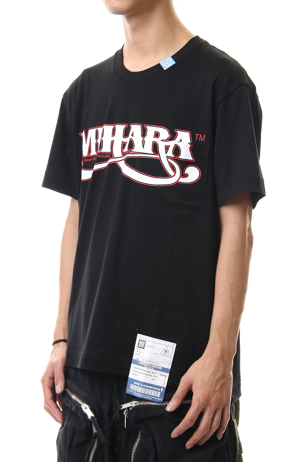 MIHARA Printed T-shirt Black