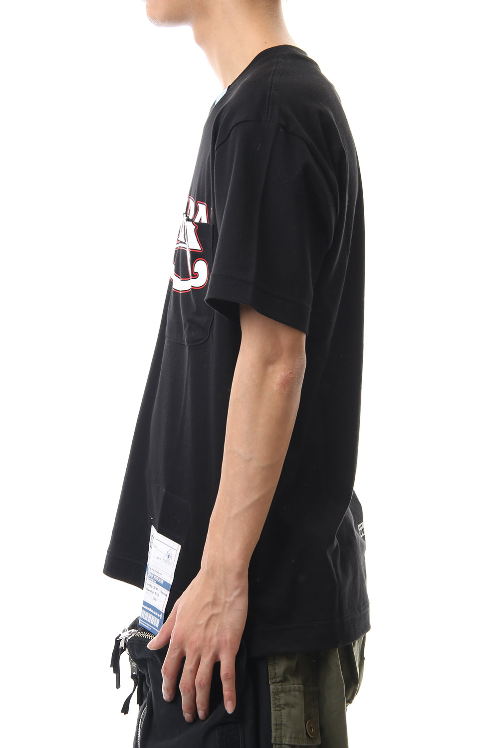 MIHARA Printed T-shirt Black