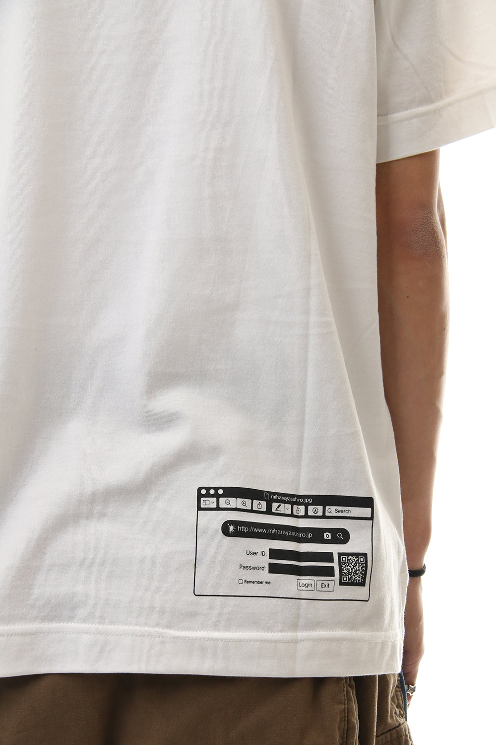 MIHARA Printed T-shirt White