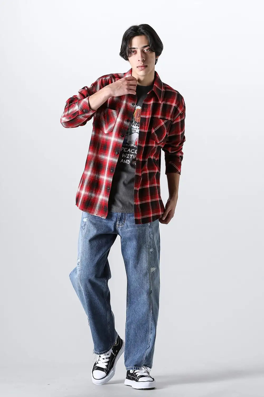 ドッキングシャツ レッド