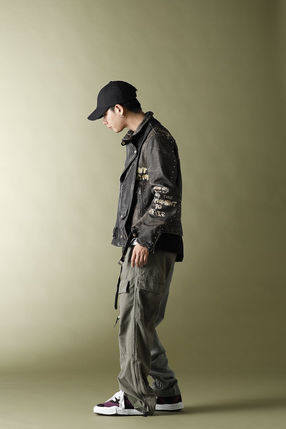 Left docking Military pants Khaki