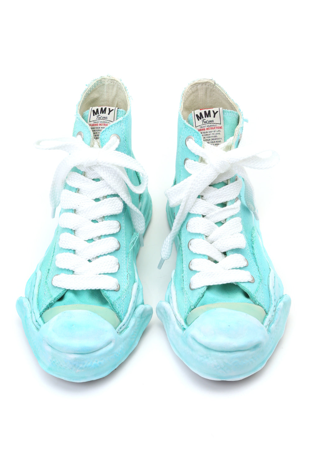 オリジナルソール トゥカップ スニーカー ハイカット オーバーダイ Emerald