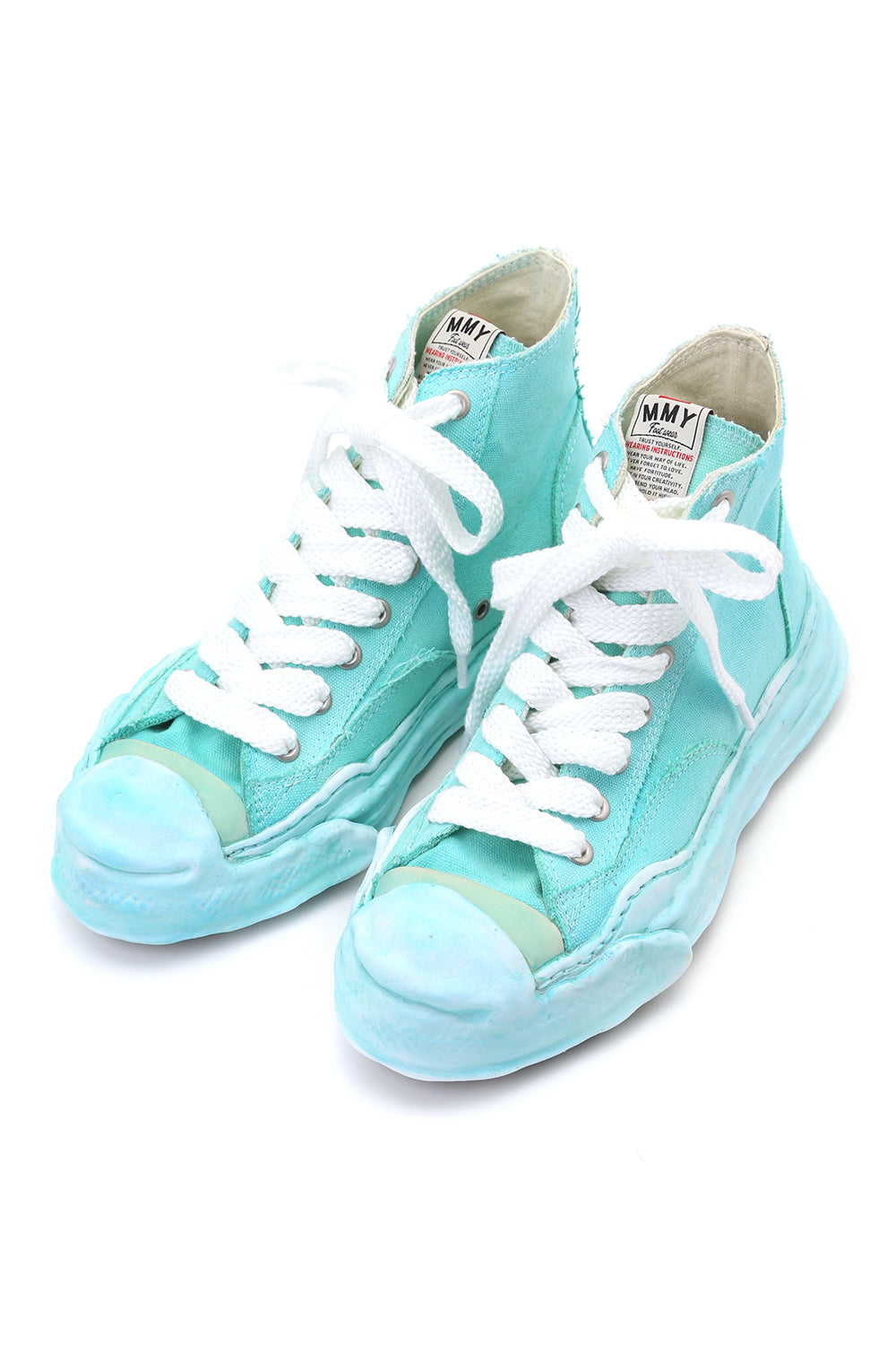 オリジナルソール トゥカップ スニーカー ハイカット オーバーダイ Emerald