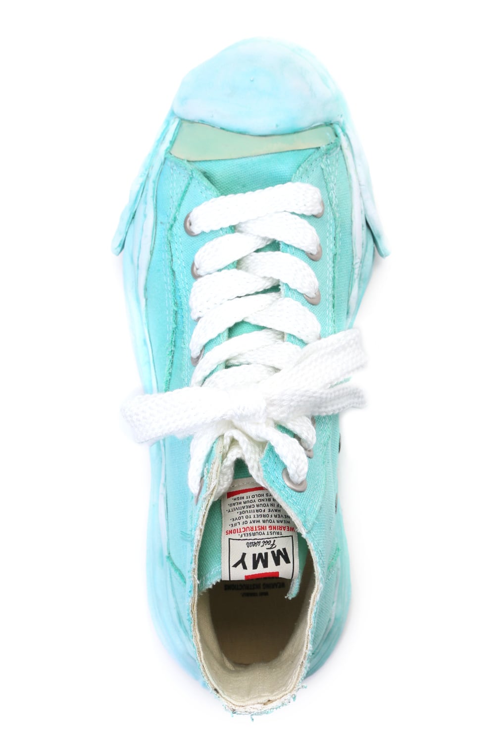 オリジナルソール トゥカップ スニーカー ハイカット オーバーダイ Emerald