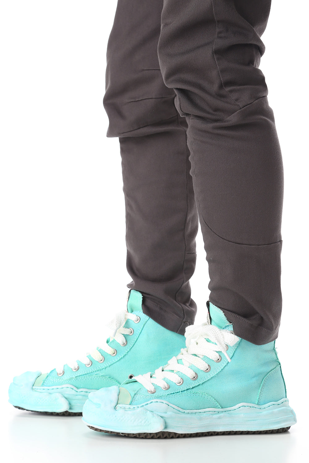 オリジナルソール トゥカップ スニーカー ハイカット オーバーダイ Emerald