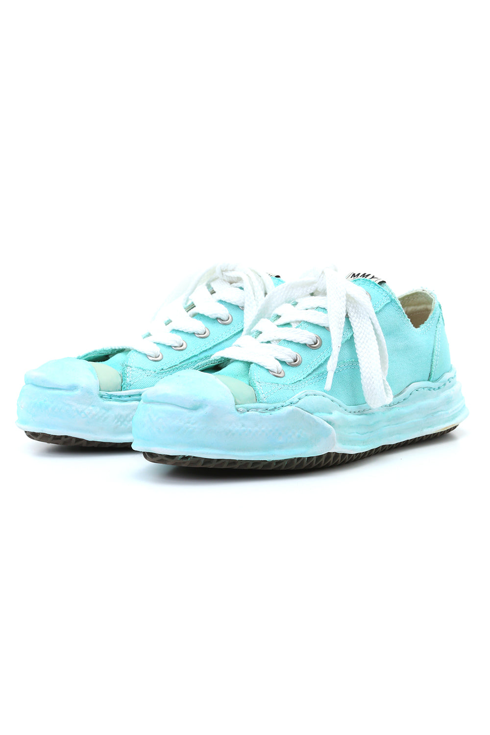 Original sole Toe cap sneaker LOW over dyed Emerald