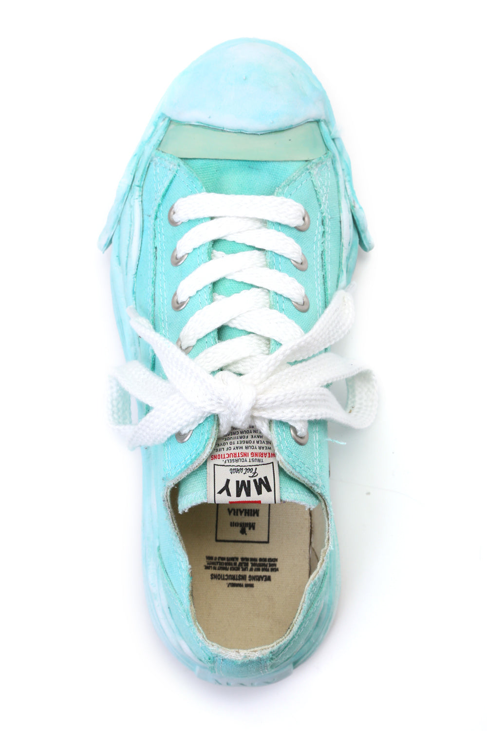 Original sole Toe cap sneaker LOW over dyed Emerald