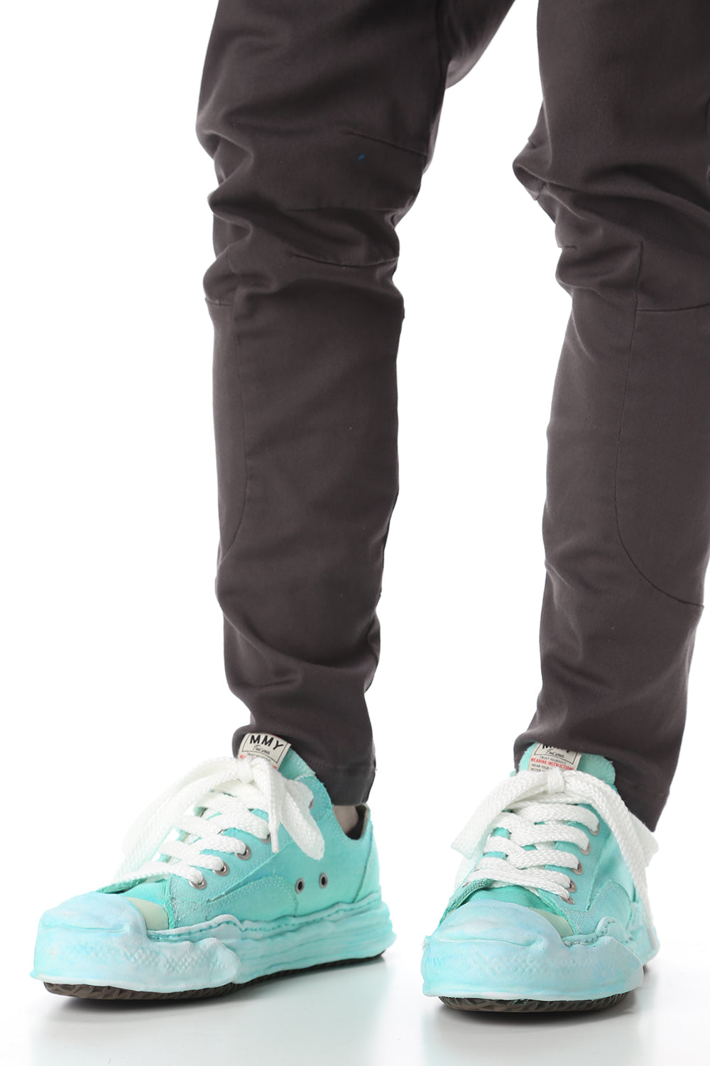 Original sole Toe cap sneaker LOW over dyed Emerald