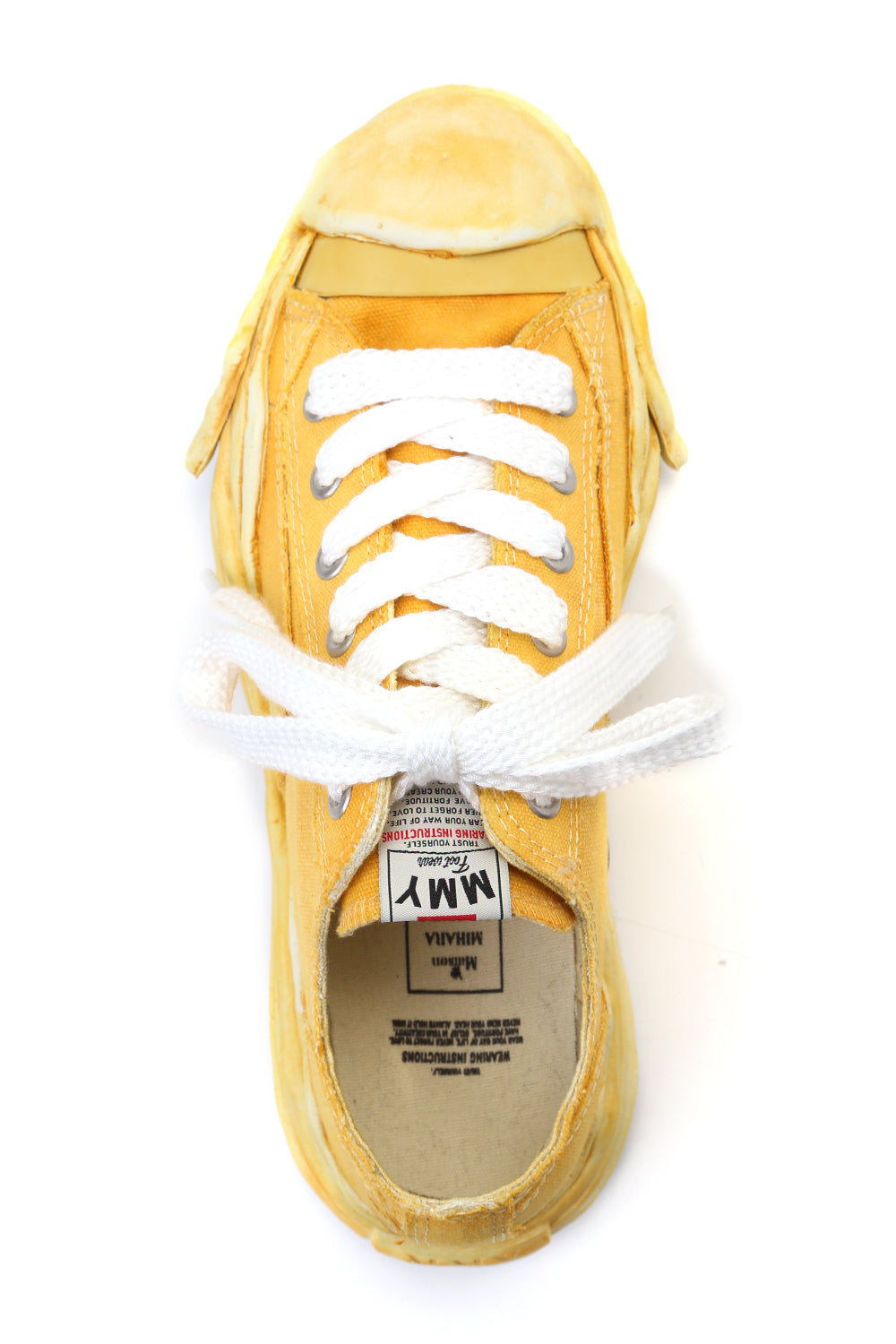 Original sole Toe cap sneaker LOW over dyed Yellow
