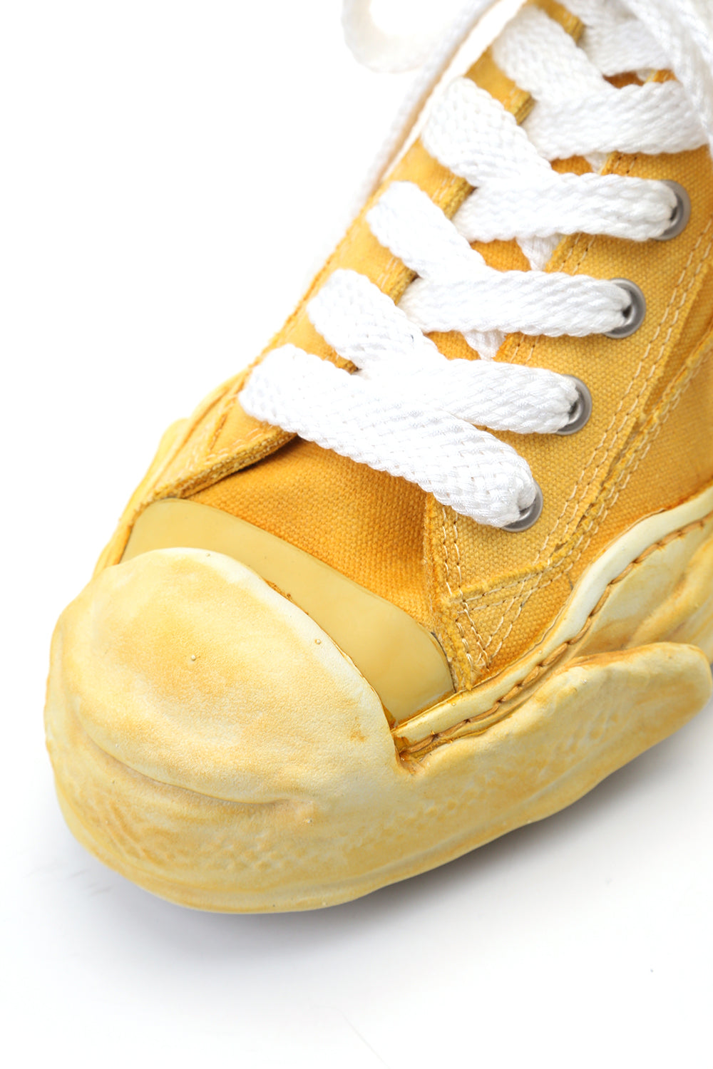 Original sole Toe cap sneaker LOW over dyed Yellow