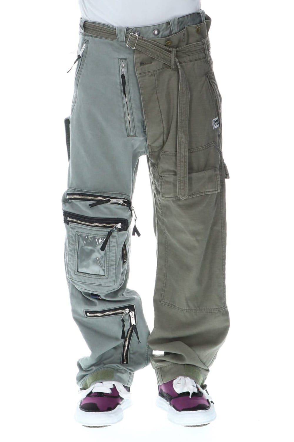 Left docking Military pants Khaki