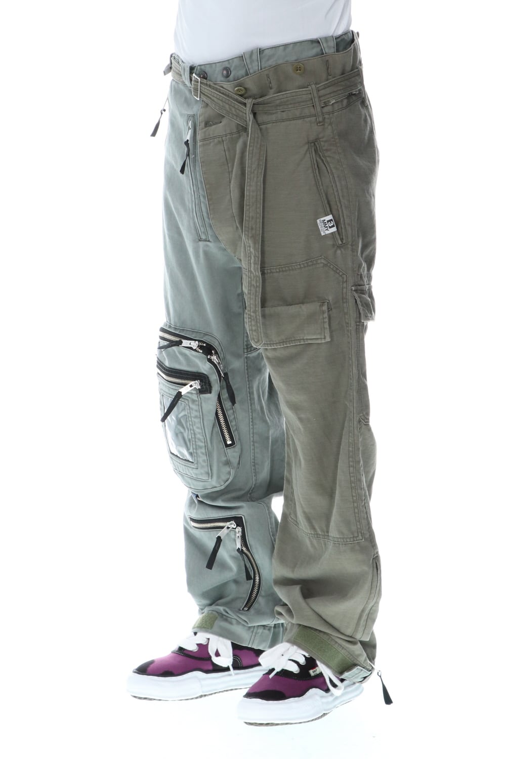 Left docking Military pants Khaki