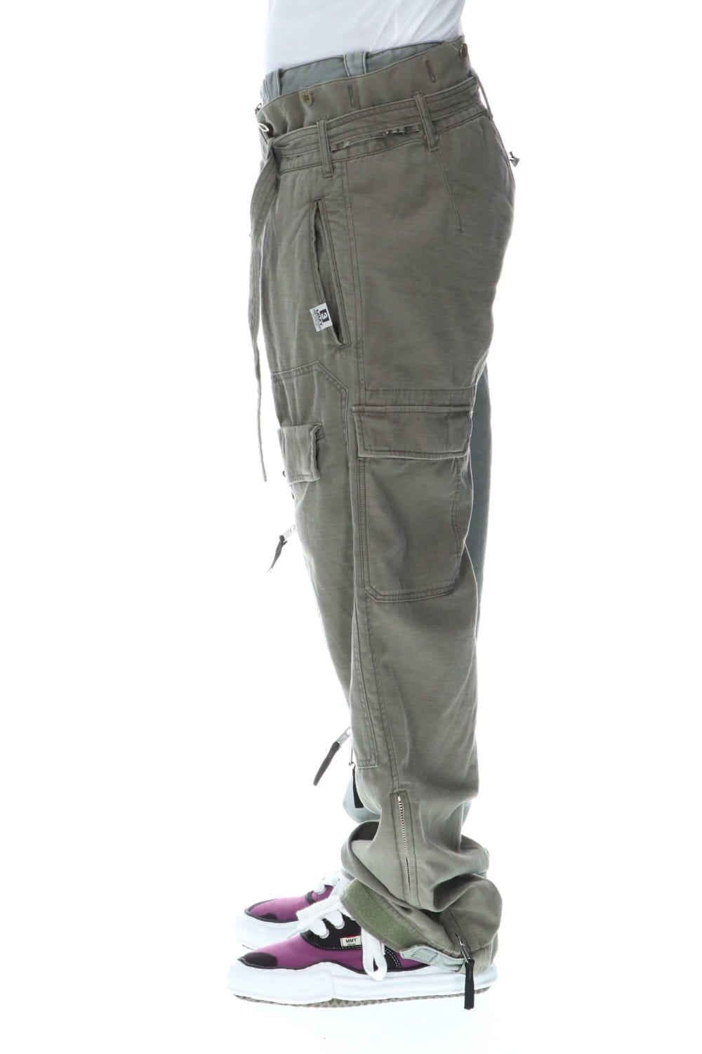 Left docking Military pants Khaki