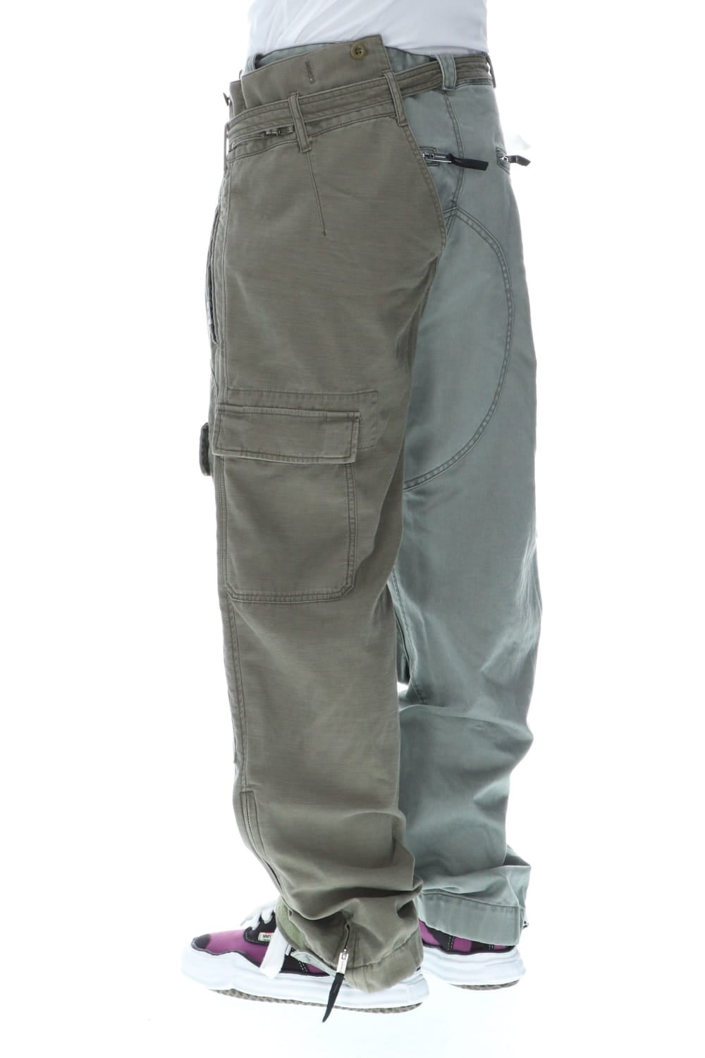 Left docking Military pants Khaki