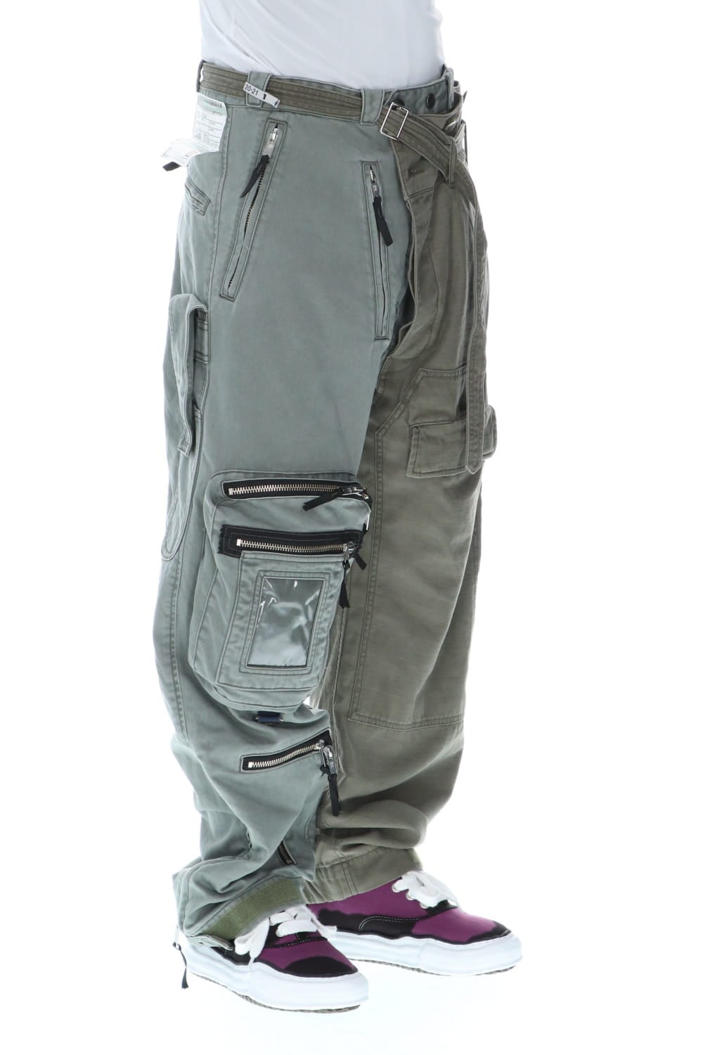 Left docking Military pants Khaki