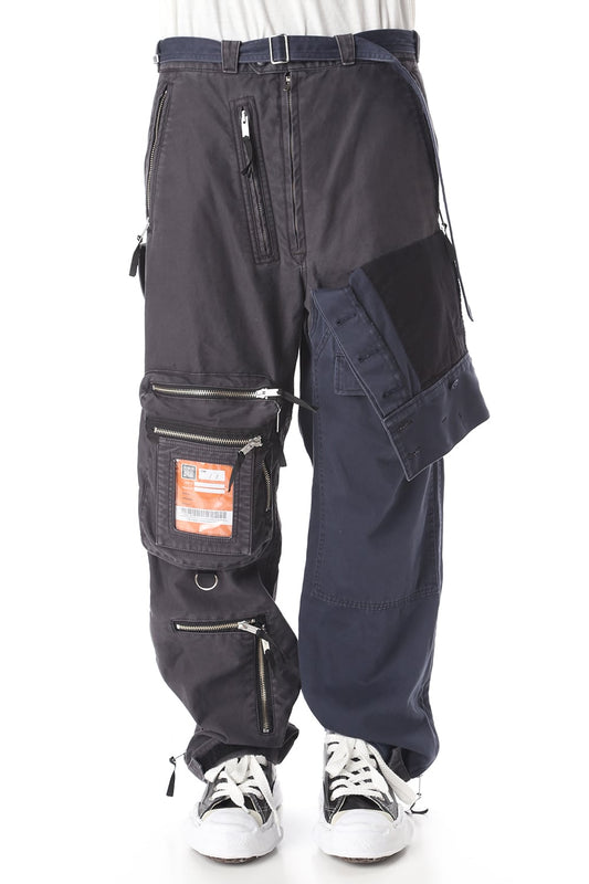 Left docking Military pants Black