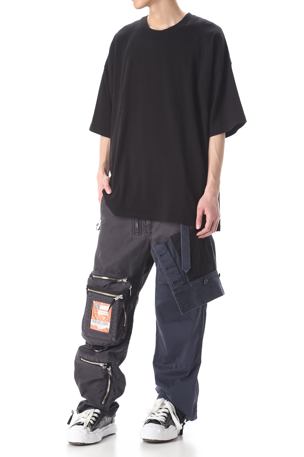 Left docking Military pants Black