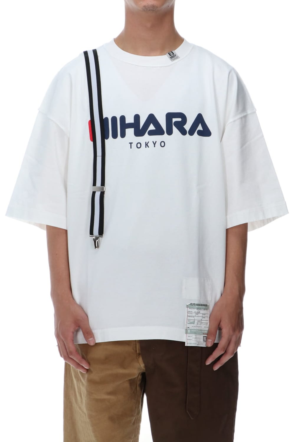 サスペンダーTシャツ White