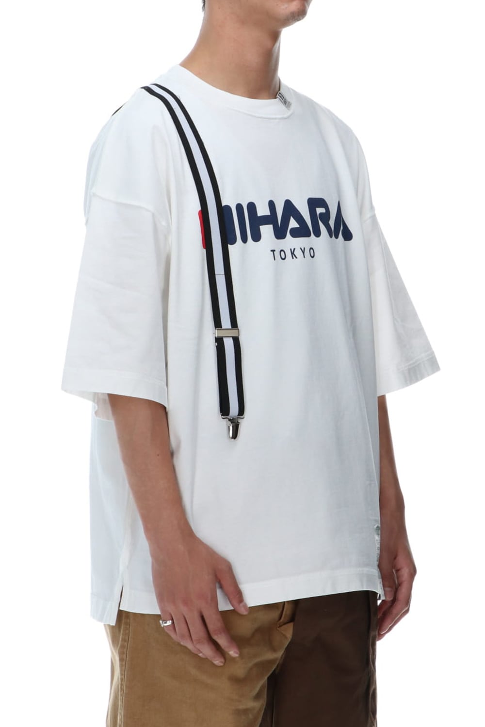 サスペンダーTシャツ White