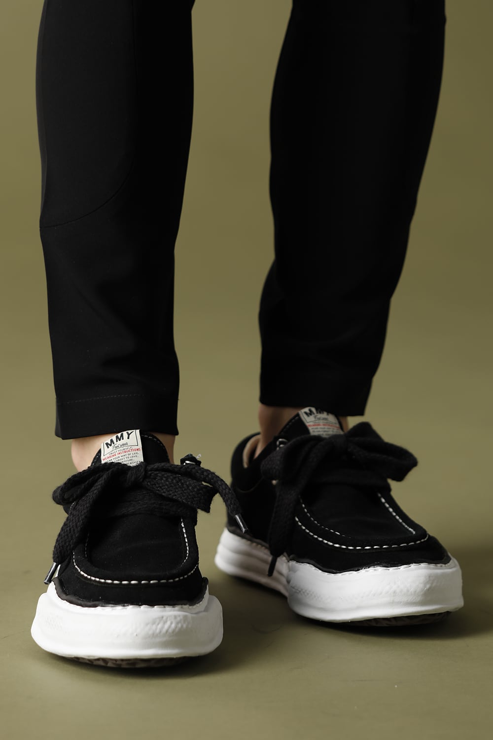 Original sole suede moccasin sneakers Black