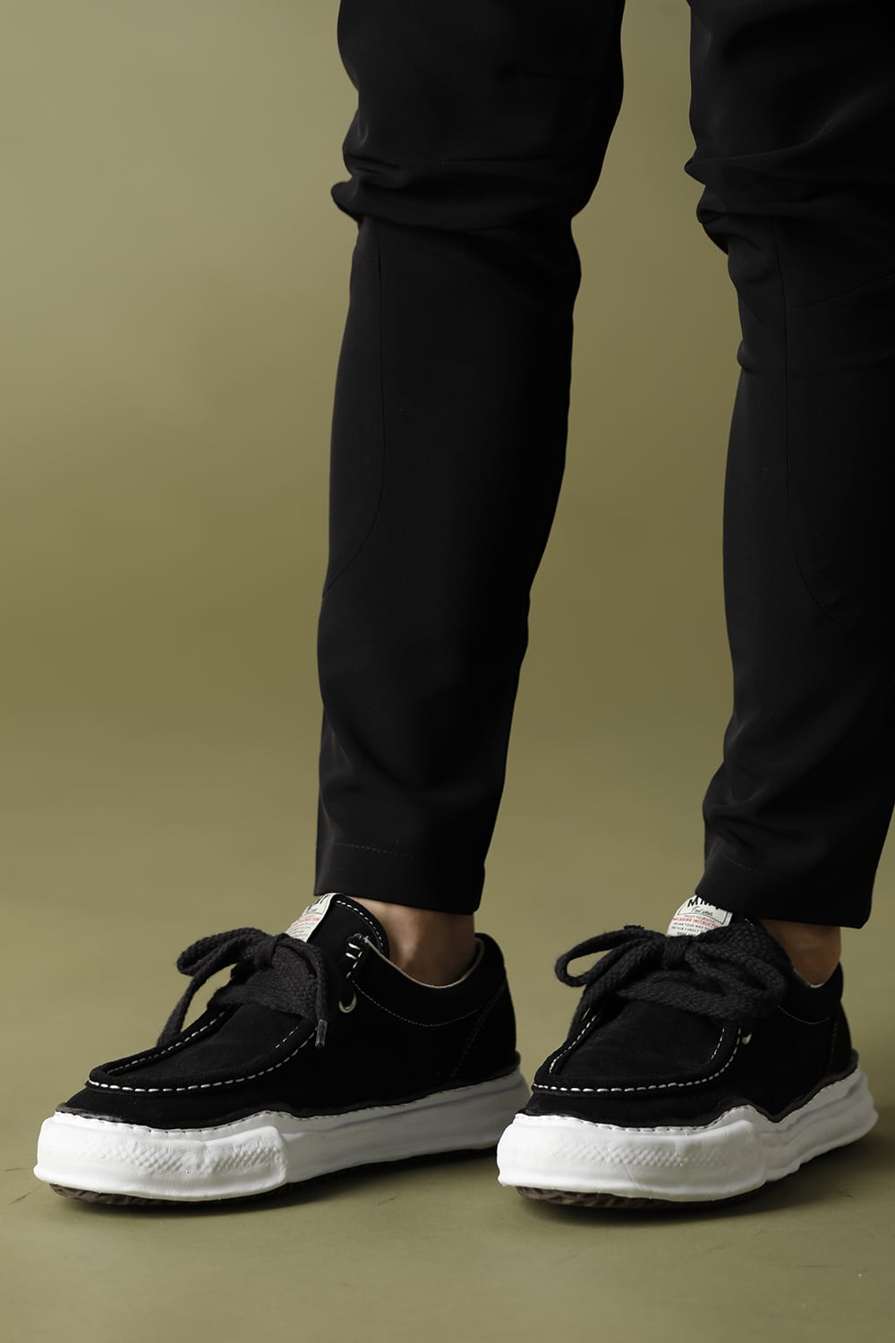 Original sole suede moccasin sneakers Black