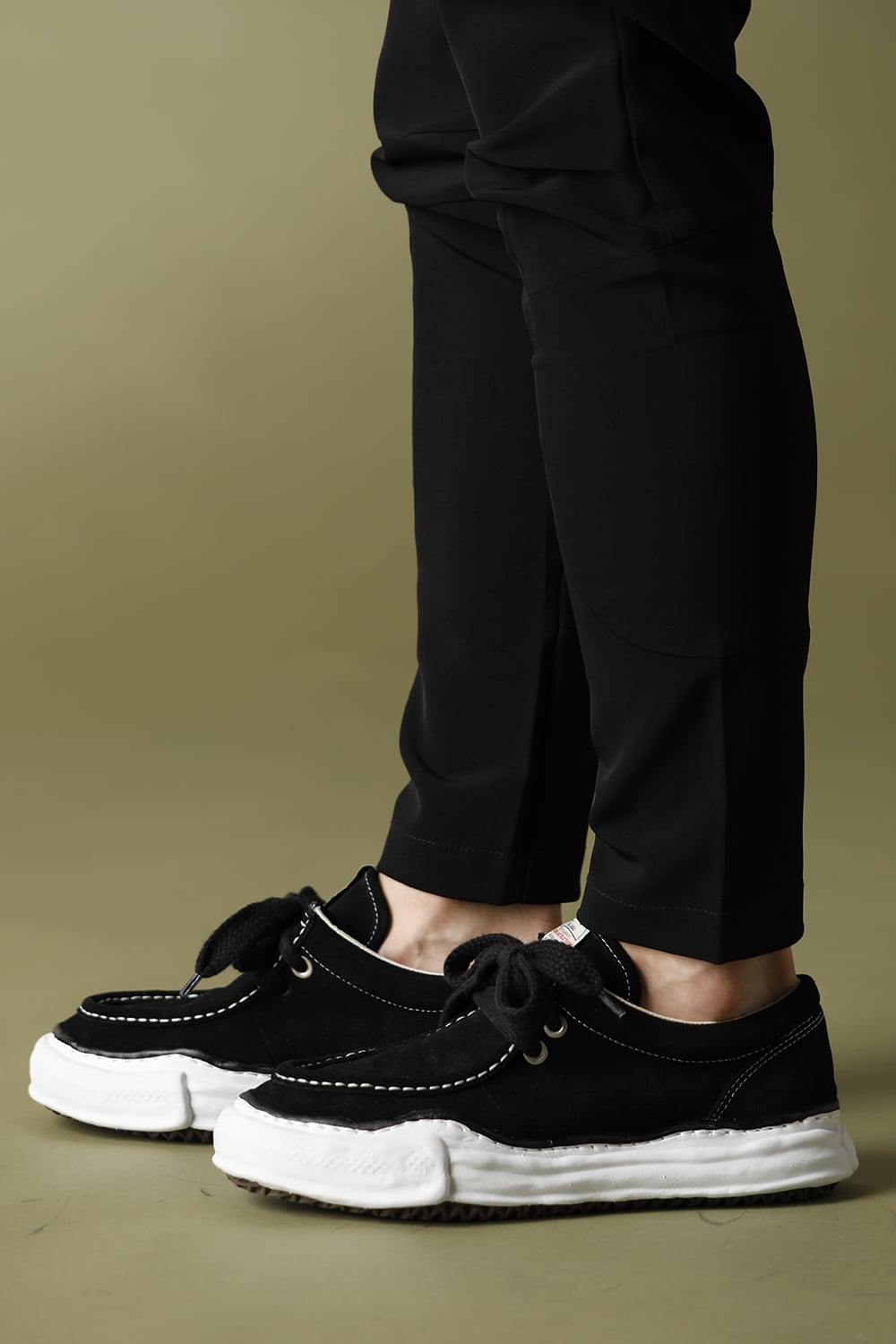 Original sole suede moccasin sneakers Black