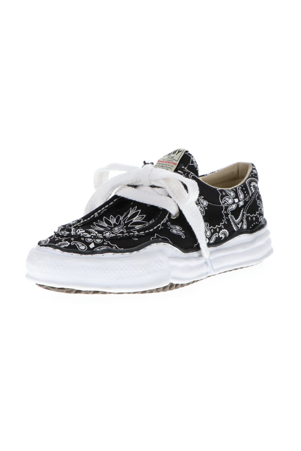Original sole canvas moccasin bandana sneakers Black