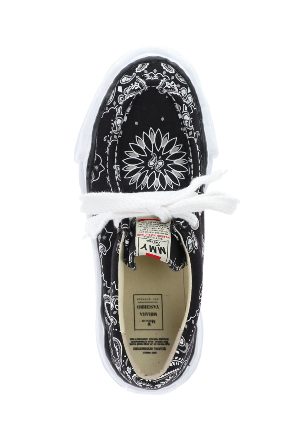 Original sole canvas moccasin bandana sneakers Black