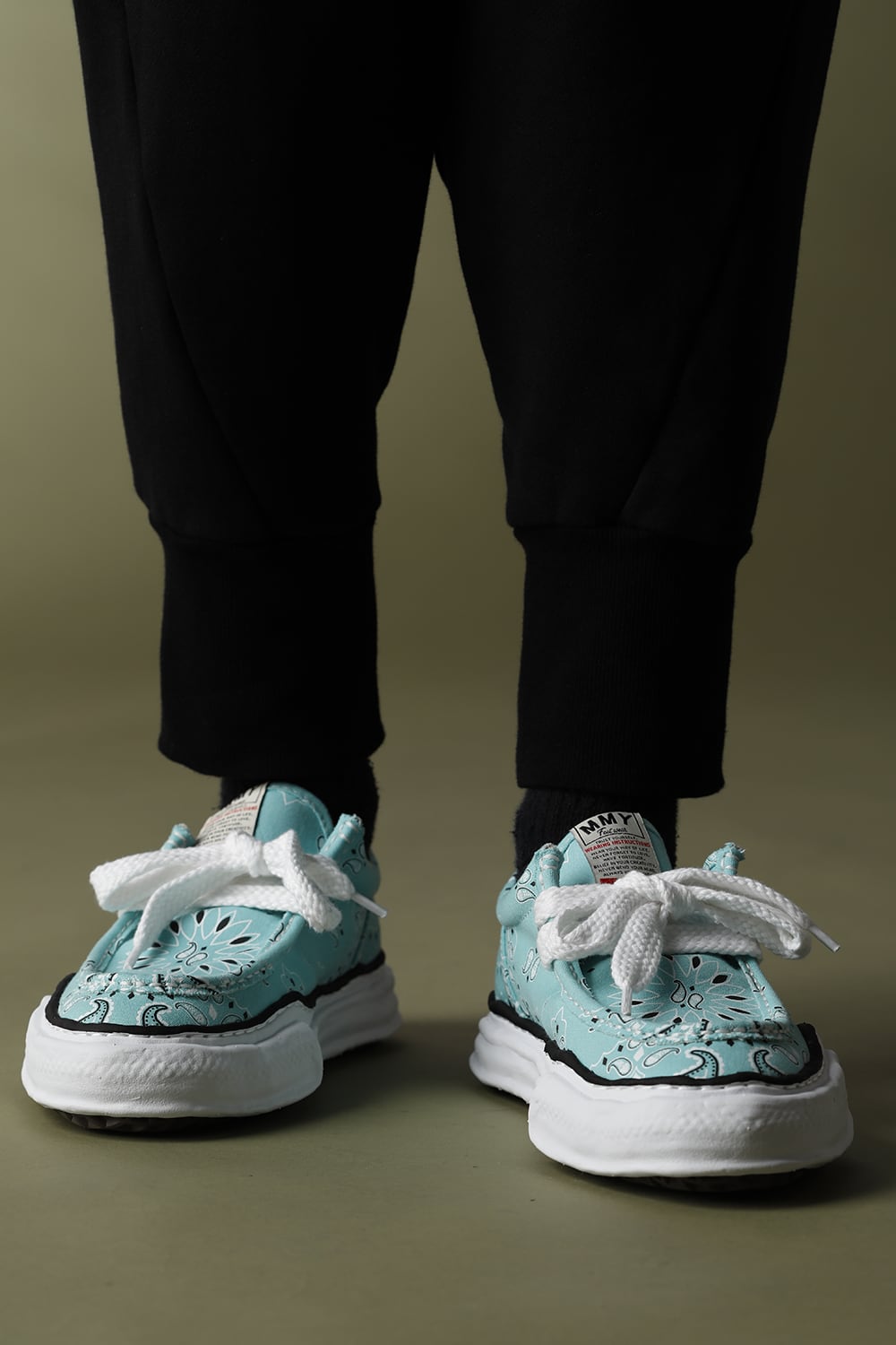 Original sole canvas moccasin bandana sneakers Green