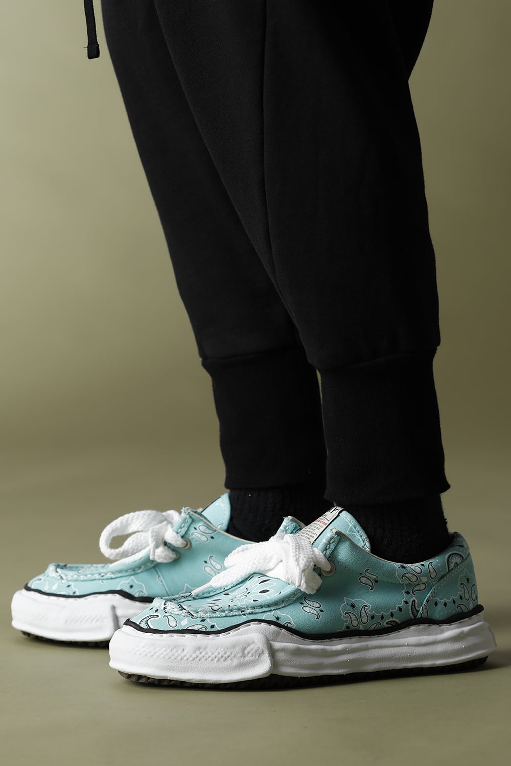 Original sole canvas moccasin bandana sneakers Green