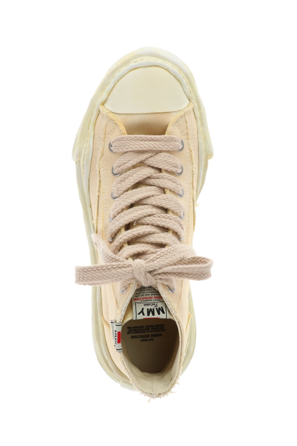 -PETERSON- Original sole over dyed Hi-top sneakers Beige