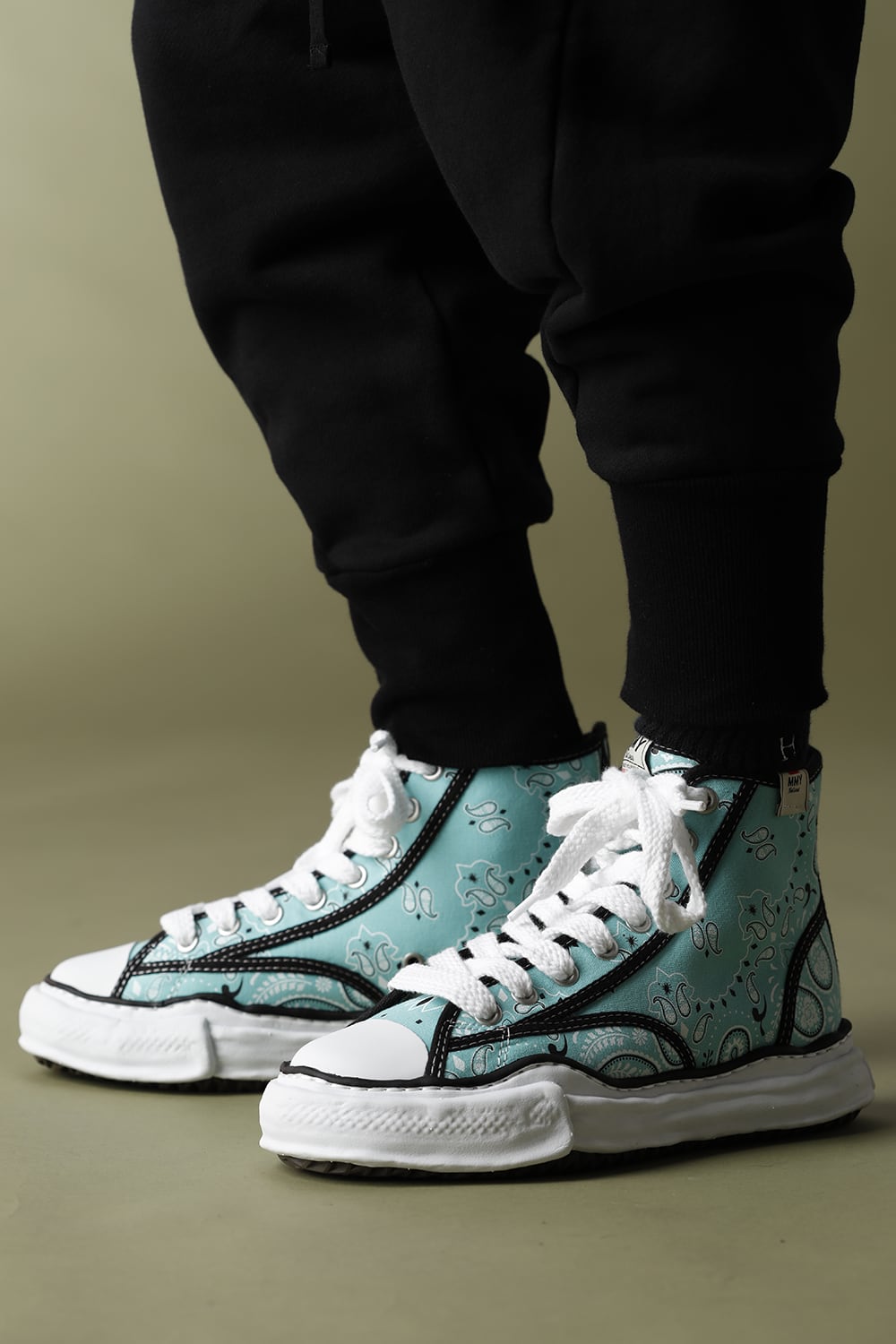 -PETERSON high- Original sole canvas bandana Hi-top sneakers Green