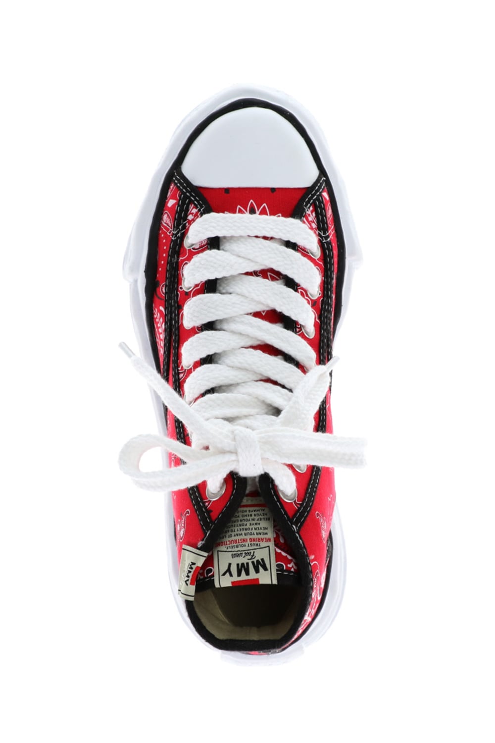 -PETERSON high- Original sole canvas bandana Hi-top sneakers Red