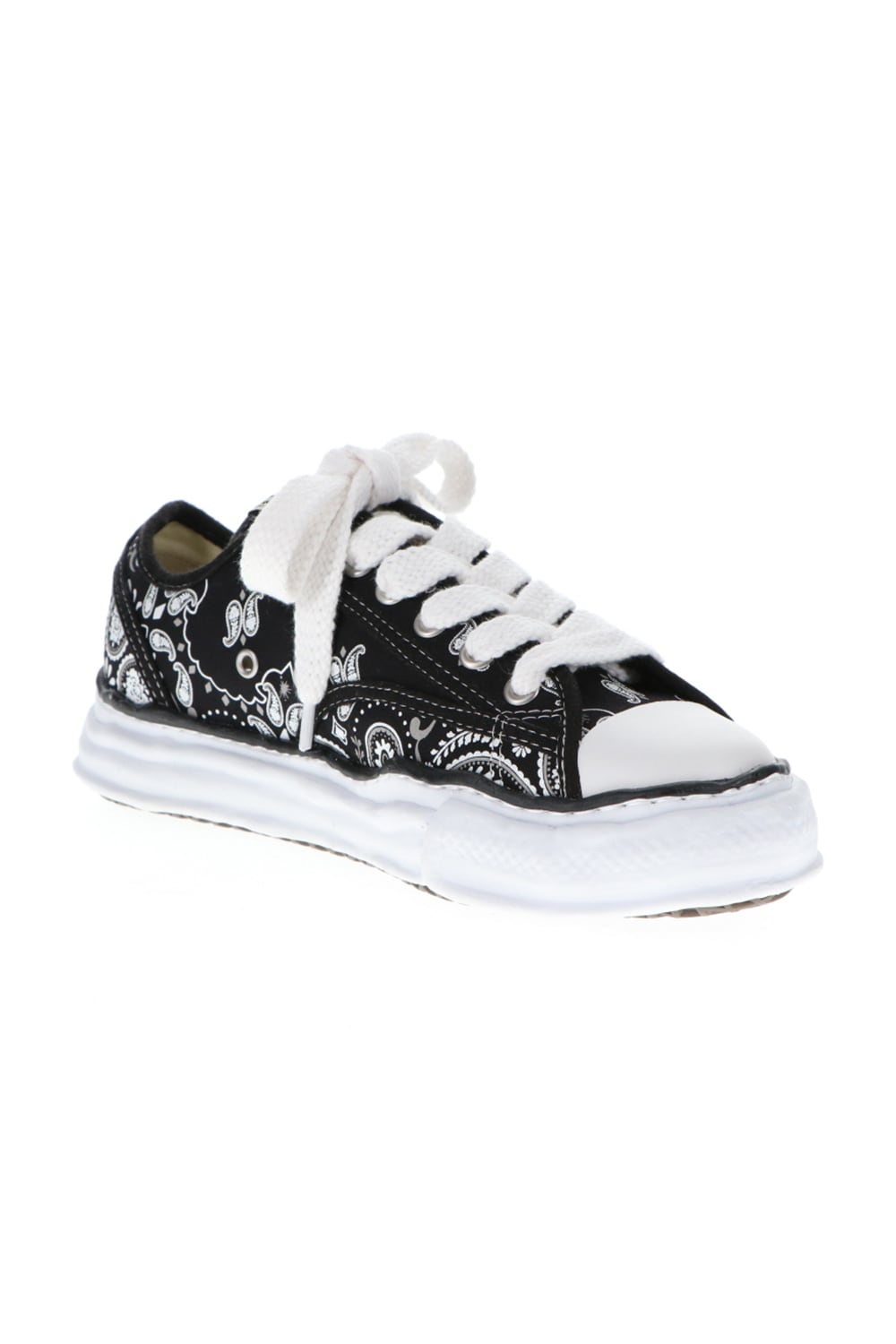 -PETERSON Low- Original sole canvas bandana Low-cut sneakers Black