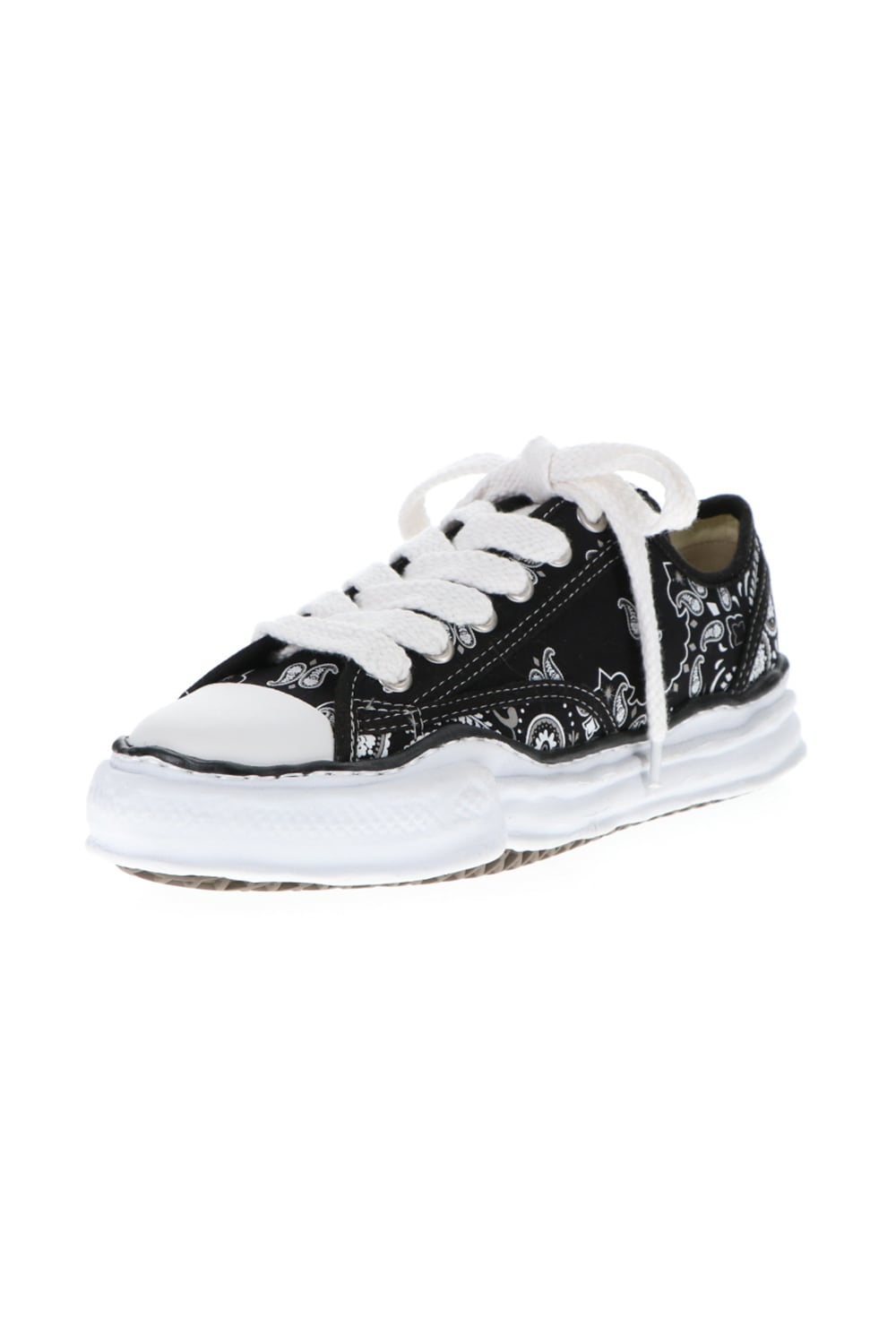 -PETERSON Low- Original sole canvas bandana Low-cut sneakers Black