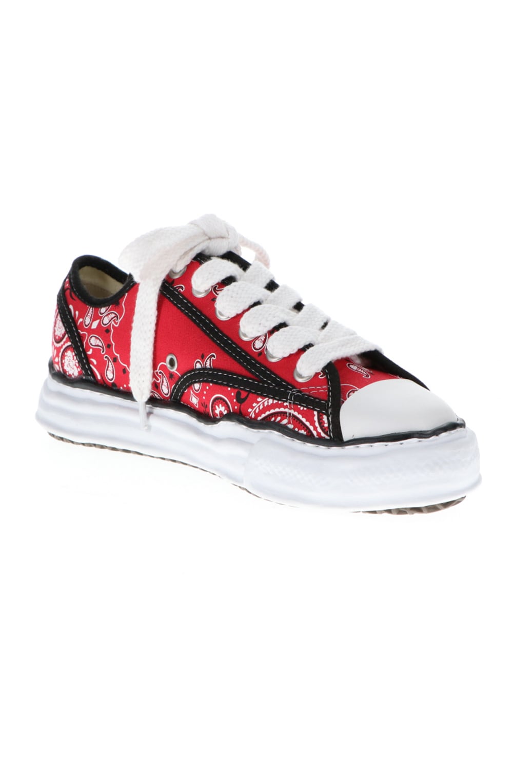 -PETERSON Low- Original sole canvas bandana Low-cut sneakers Red