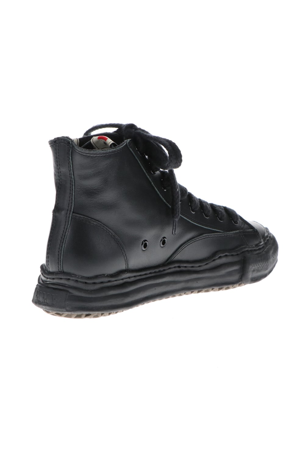 Original sole leather hi-top sneaker Black / Black