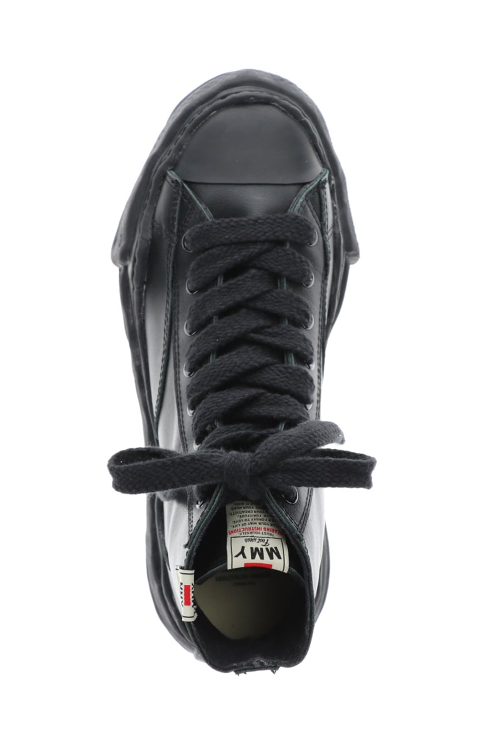Original sole leather hi-top sneaker Black / Black